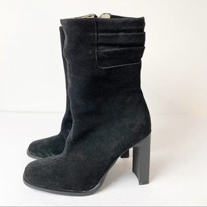Sisley Suede Black Calf Boots SZ 5